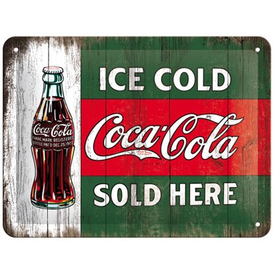 Blechschild Coca-Cola Ice Cold