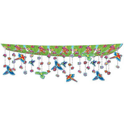 Deckendeko Tropische Vögel und Blumen