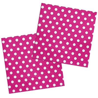 Servietten Pünktchen Polka dots pink