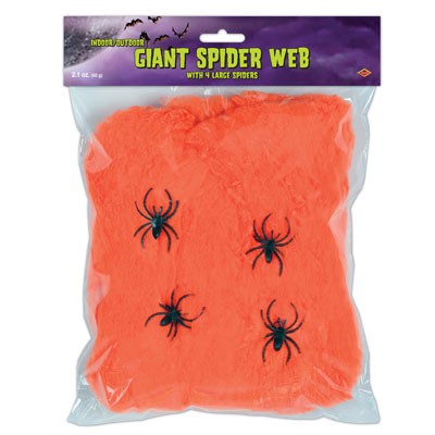 Spinnweben Spinnennetz orange