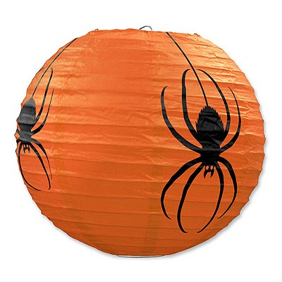 Papierlampions Halloween Spinnen