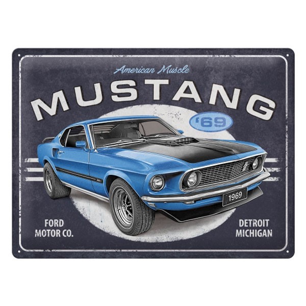 Blechschild Ford Mustang 1969 Mach 1