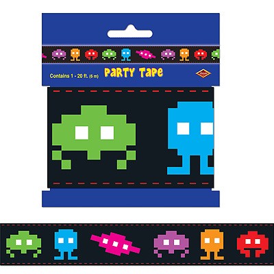 Party-Absperrband 80er Jahre Arcade Aliens