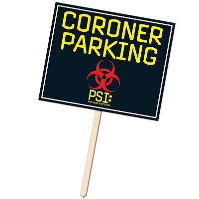 Partydeko PSI Schild Coroner Parking