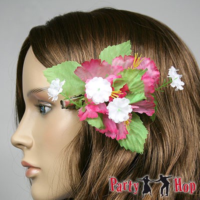 Haarklammer Hibiskus pink