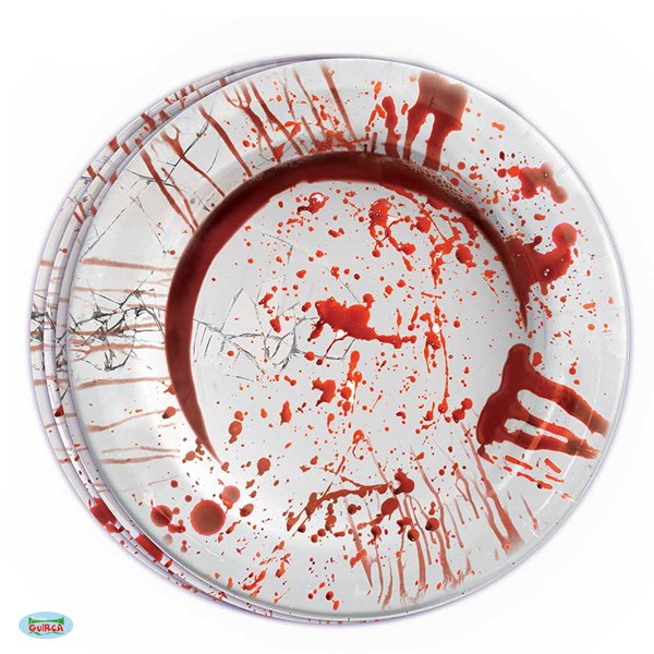 Halloween Pappteller Blutspritzer