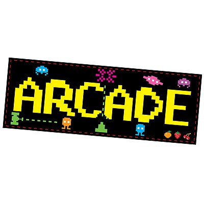 Partydeko Schild 80er Jahre Arcade