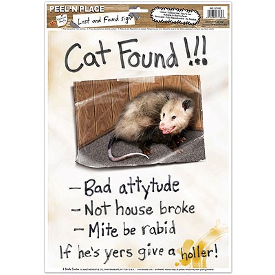 Partydeko-Haftbild Cat Found