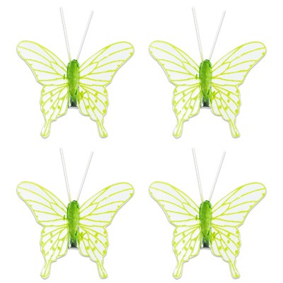 Deko-Schmetterling grün transparent 