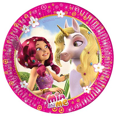 Pappteller Mia and me Einhorn Elfe