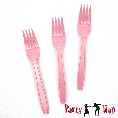 Plastik-Besteck Gabel rosa