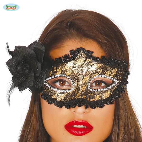 Gold-schwarze Halbmaske