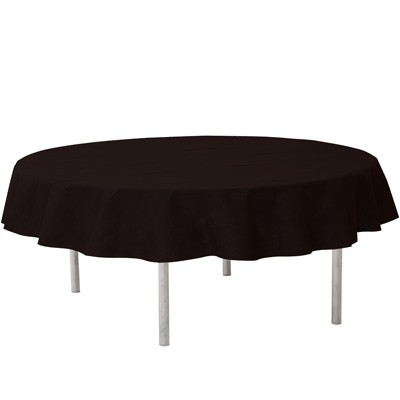 Vlies-Tischdecke schwarz rund