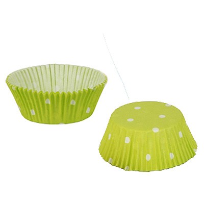 Cup Cake Papierförmchen Dots Pünktchen grün