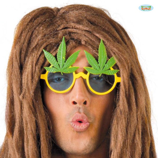 Party-Sonnenbrille Hanfblätter