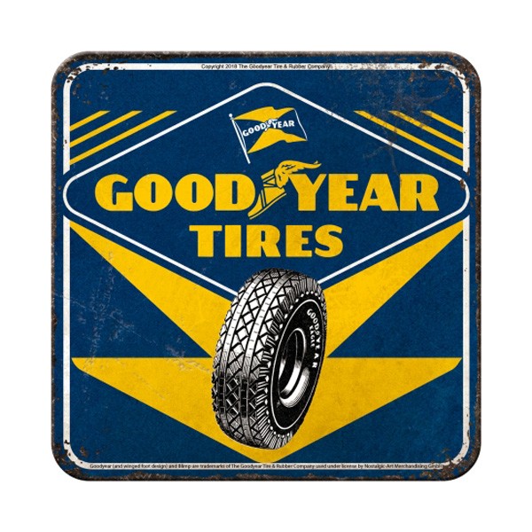 Metall Untersetzer Goodyear Tires