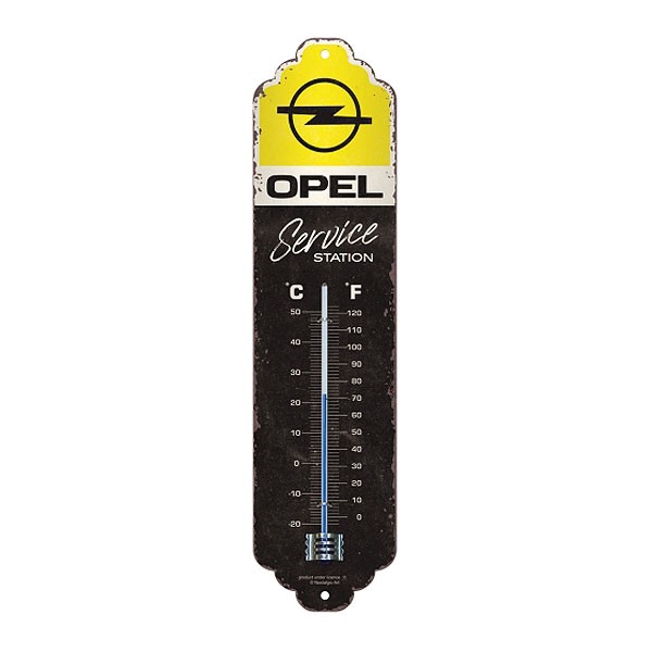 Blech-Thermometer Opel Service Station