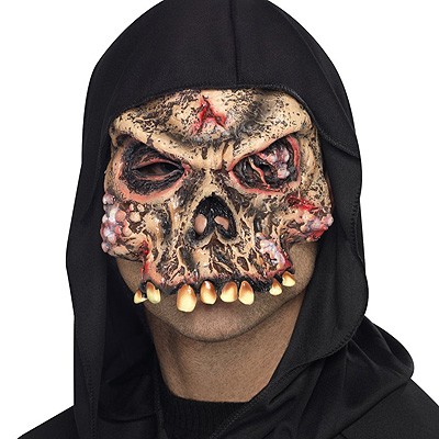 Zombie Skelett Halbmaske