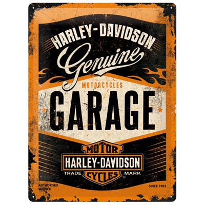 Blechschild Harley-Davidson Garage