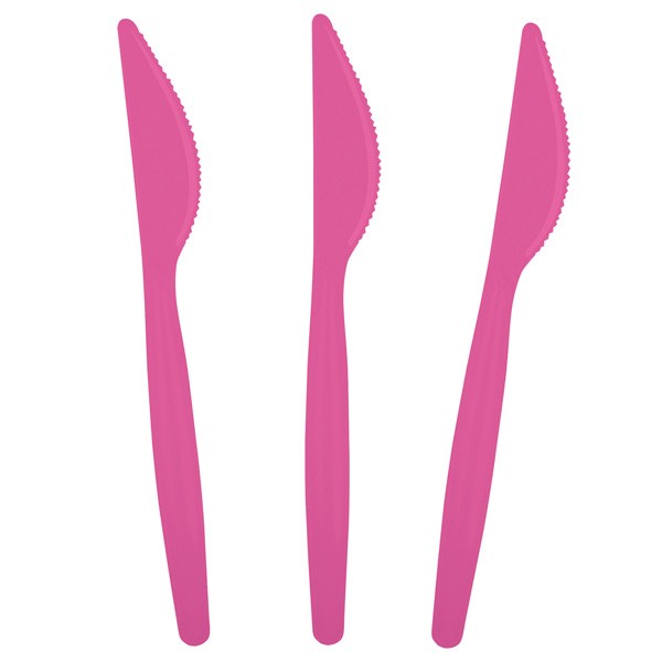 Plastikmesser pink 20 Stück