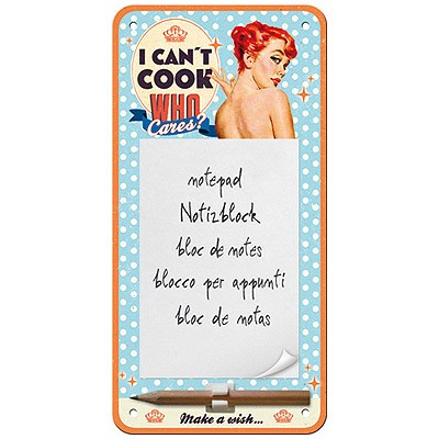Notizblock-Schild Can Not Cook