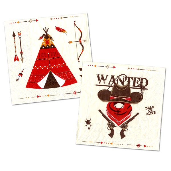 Papierservietten Wild West Party