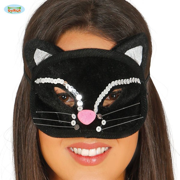 Schwarze Kätzchenmaske Katzenmaske