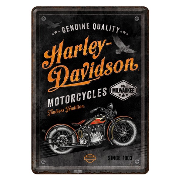 Blechpostkarte Harley-Davidson Timeless Tradition 10x14 cm