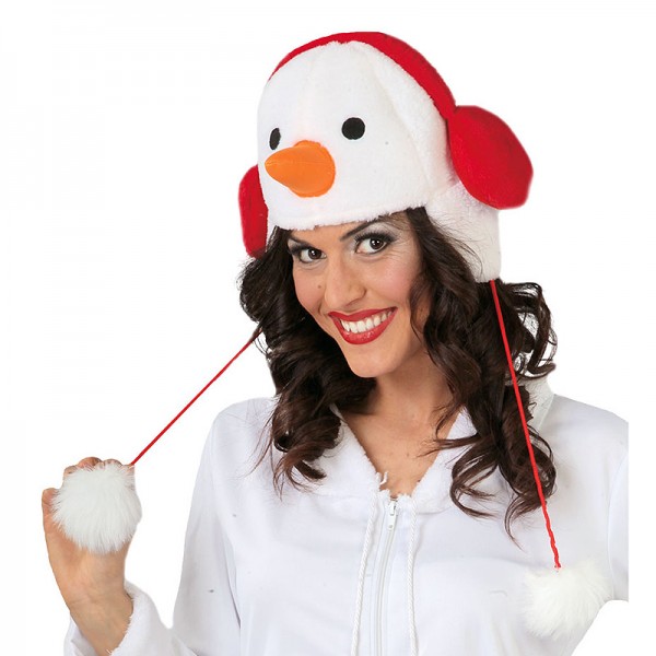 Weihnachts Plüschmütze Schneemann