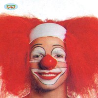 Clownperücke rot mit Glatze Clownperücke rot mit Glatze