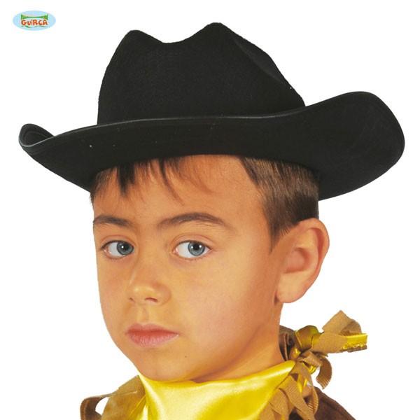 Cowboyhut schwarz Kinder