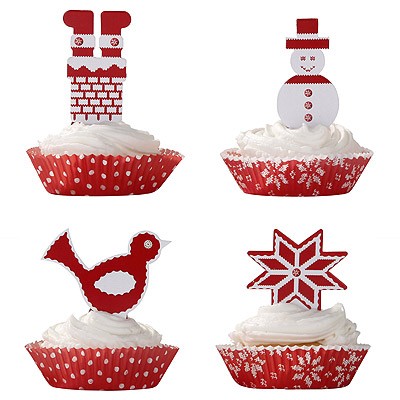 Cup Cake und Muffin Set Knitted Noel