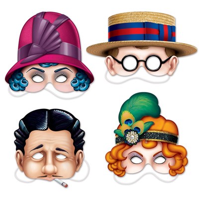 Partydeko 20er Jahre Masken