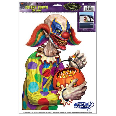 Auto-Fensterbild Horror-Clown