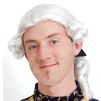 Barock Perücke Herren weiß Barock Perücke Herren weiß