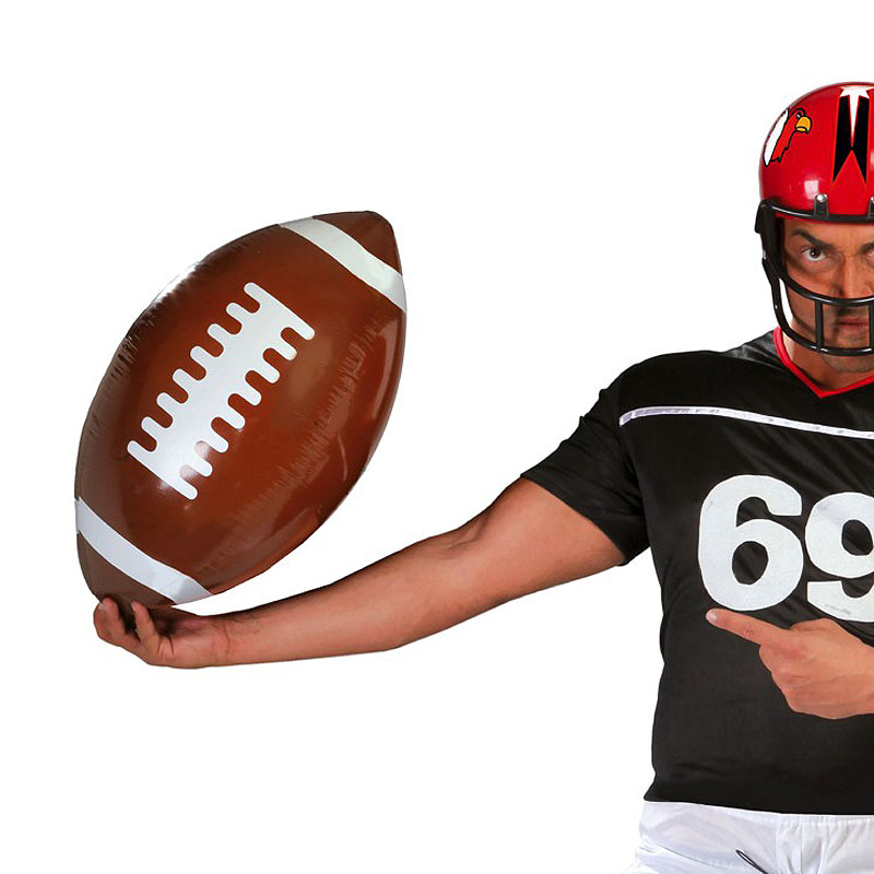 NET TOYS Aufblasbarer American Football Helm – Für Karneval & Mottopartys, Einheitsgröße