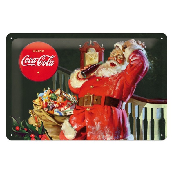 Coca Cola Weihnachtsmann Blechschild 30x20cm