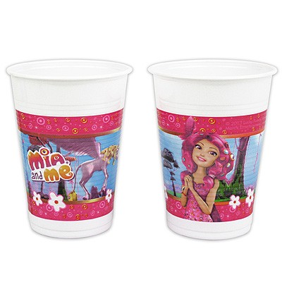 Plastikbecher Mia and me Einhorn Elfe