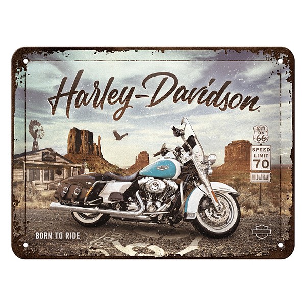 Blechschild Harley Davidson Route66 20x15