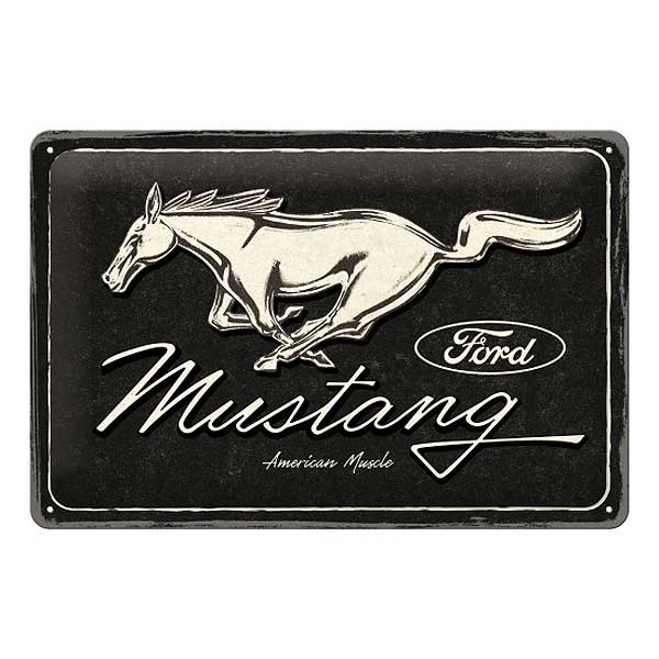 Blechschild Ford Mustang Horse Logo