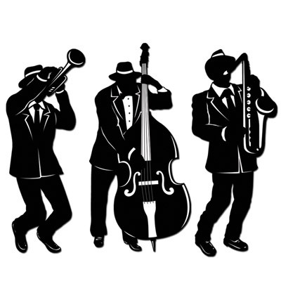 Partydeko Jazzmusiker Trio
