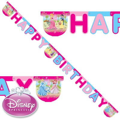 Geburtstagsgirlande Disney Prinzessinnen