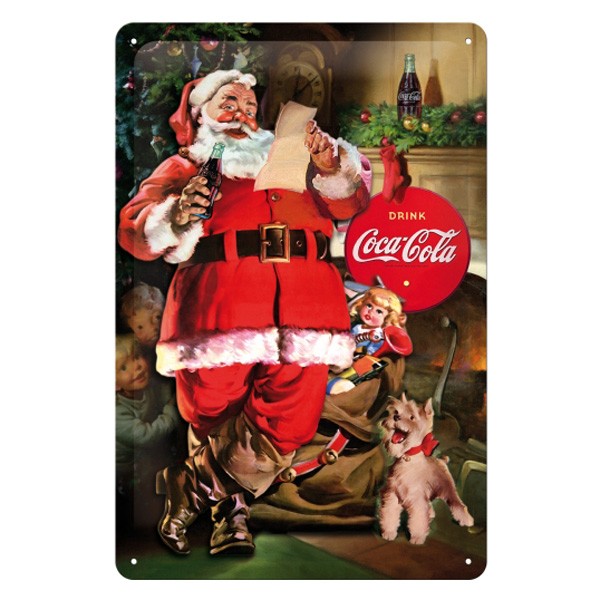 Blechschild Coca Cola Weihnachtsmann 20x30cm