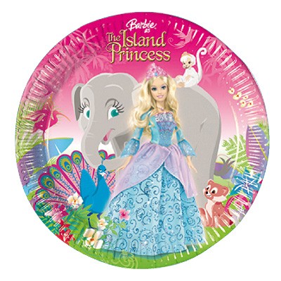 Pappteller Barbie Tierinsel Island Princess