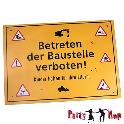 Platzsets Baustellenparty