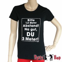 Damen-T-Shirt Bitte Abstand Damen-T-Shirt Bitte Abstand