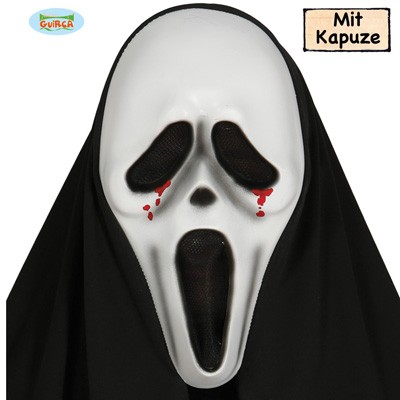 Scream Maske Bluttränen