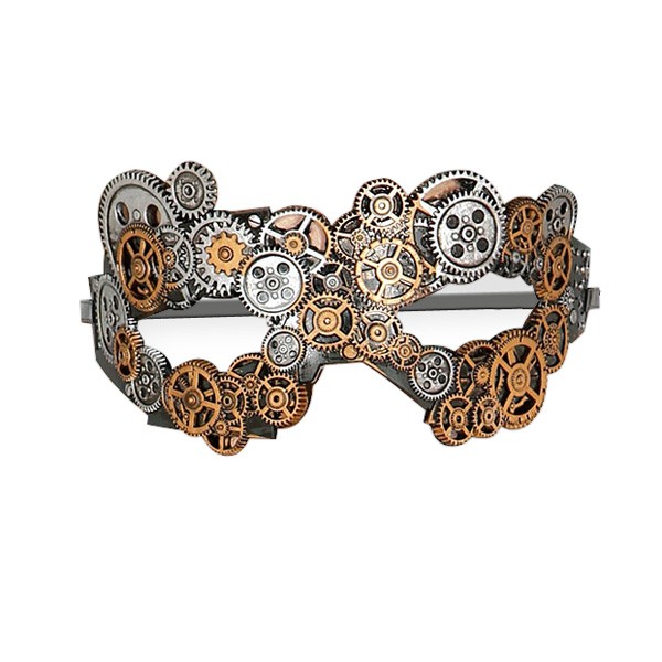 Steampunk-Maske Zahnrad-Design