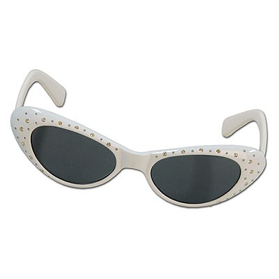 Party-Sonnenbrille 50er Jahre weiß