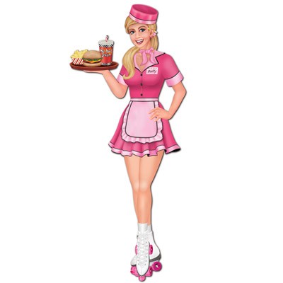 Partydeko American Diner Bedienung Carhop